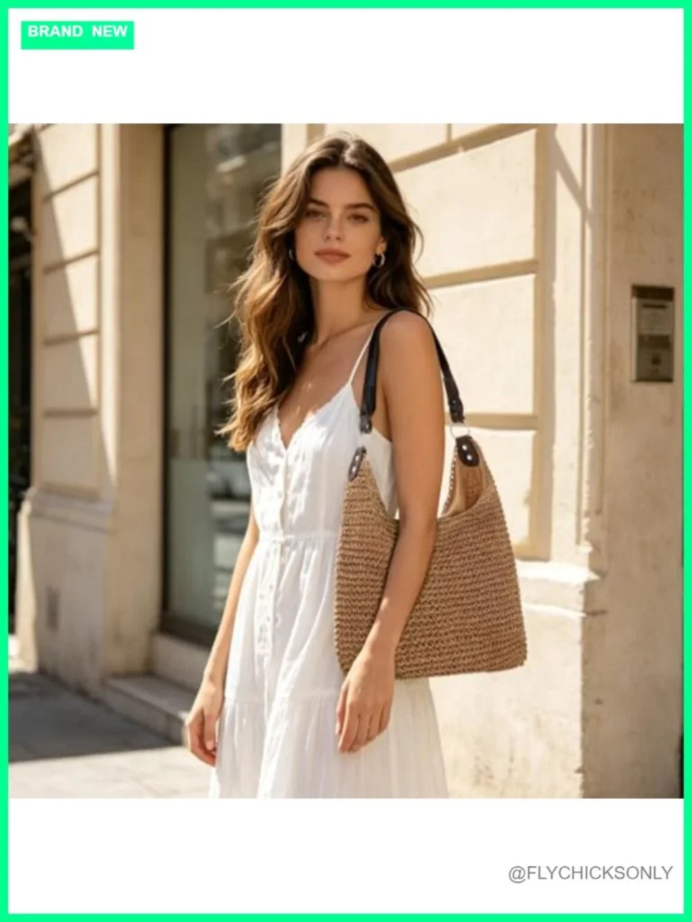 Handwoven Straw Hobo Bag - Large Summer Beach Tote